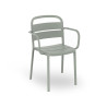 Fauteuil COMO en polypro et fibre de verre empilable - Gris Vert