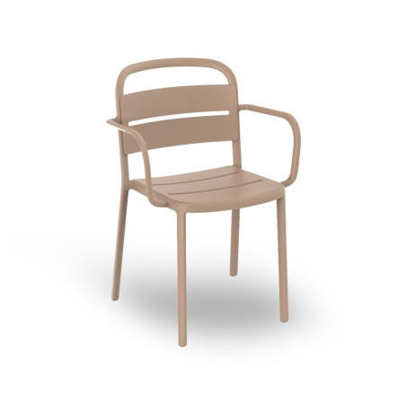 Fauteuil COMO en polypro et fibre de verre empilable - Sable