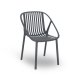 Chaise BINI polypro et fibre de verre empilable - Gris Foncé