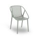 Chaise BINI polypro et fibre de verre empilable - Gris Vert
