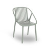 Chaise BINI polypro et fibre de verre empilable - Gris Vert