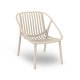 Chaise lounge BINI polypro et fibre de verre empilable - Ivoire
