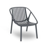 Chaise lounge BINI polypro et fibre de verre empilable - Gris Foncé