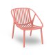 Chaise lounge BINI polypro et fibre de verre empilable - Terracotta
