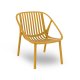 Chaise lounge BINI polypro et fibre de verre empilable - Jaune Toscane