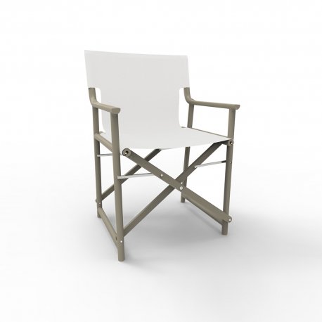 Chaise BOSS pliante - Beige/Toile Blanche