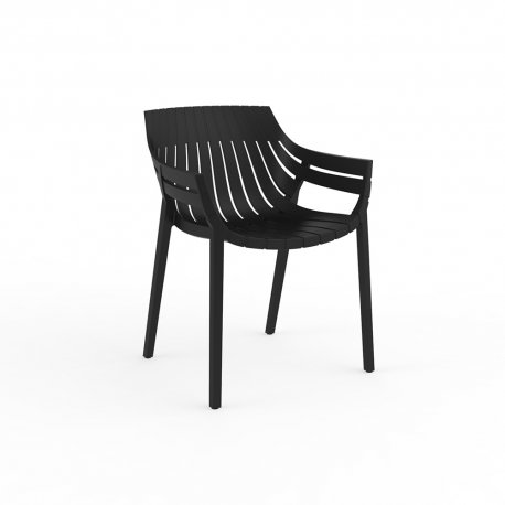Chaise SPRITZ en polypropylène empilable - Noir