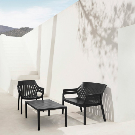 Table basse SPRITZ en polypropylène empilable - Noir