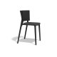 Chaise AFRICA polypro et fibre de verre empilable - Noir