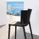 Chaise AFRICA polypro et fibre de verre empilable - Noir
