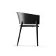 Fauteuil AFRICA polypro et fibre de verre empilable - Noir