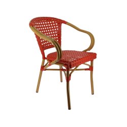 Fauteuil SEDIA tressé - Bordeaux