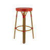Tabouret SEDIA tressé - Bordeaux