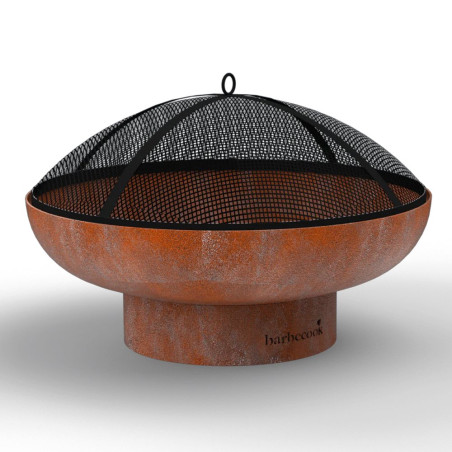 Pare-étincelles en métal noir 75cm pour brasero JACK