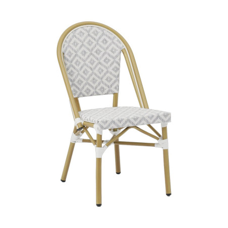 Chaise BALI tressée - Gris chiné