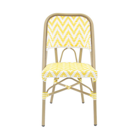 Chaise RIO tressée - Jaune