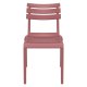 Chaise Helen en polypropylène empilable col - marsala