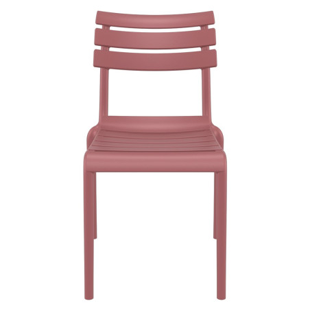 Chaise Helen en polypropylène empilable col. Marsala