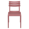 Chaise Helen en polypropylène empilable col. Marsala