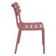 Chaise Helen en polypropylène empilable col - marsala