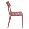 Chaise Helen en polypropylène empilable col. Marsala