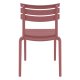 Chaise Helen en polypropylène empilable col - marsala
