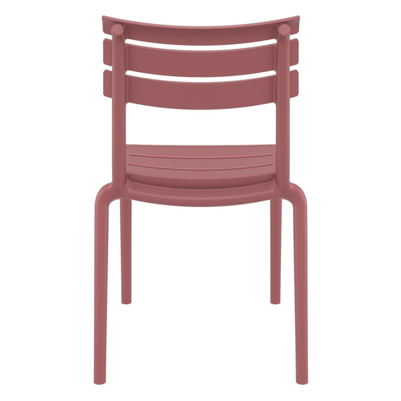 Chaise Helen en polypropylène empilable col. Marsala