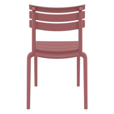 Chaise Helen en polypropylène empilable col. Marsala