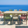 Chaise Helen en polypropylène empilable col. Marsala
