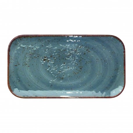 Assiette rectangulaire 32,5x17,5 cm Salsa en mélamine - bleu