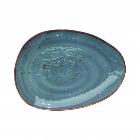Assiette ovale 36x26 cm Salsa en mélamine - bleu