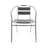 Fauteuil BRUXELLES aluminium empilable