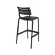 Tabouret Helen en polypro empilable col - Noir