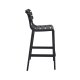Tabouret Helen en polypro empilable col - Noir