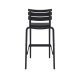 Tabouret Helen en polypro empilable col - Noir