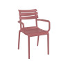 Fauteuil Paris extérieur empilable en polypro - Col. Marsala