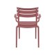 Fauteuil Paris extérieur empilable en polypro - Col. Marsala