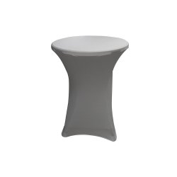 Housse blanche pour table cocktail NIMES