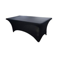 Housse noire pour table rectangulaire CONGRES 183cm