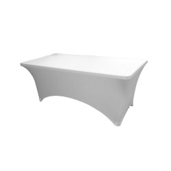 Housse blanche pour table rectangulaire CONGRES 183cm