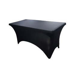 Housse noire pour table rectangulaire CONGRES 152cm