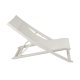 Transat pliant SUNSET empilable en polypropylène renforcé - Blanc glacier / Toile blanche Grosfillex