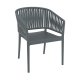 Fauteuil PORTOFINO en polypro empilable - Gris foncé