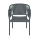 Fauteuil PORTOFINO en polypro empilable - Gris foncé