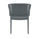 Fauteuil PORTOFINO en polypro empilable - Gris foncé