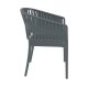 Fauteuil PORTOFINO en polypro empilable - Gris foncé