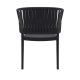 Fauteuil PORTOFINO en polypro empilable - Noir