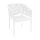 Fauteuil PORTOFINO en polypro empilable - Blanc