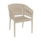 Fauteuil PORTOFINO en polypro empilable - Taupe