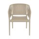 Fauteuil PORTOFINO en polypro empilable - Taupe
